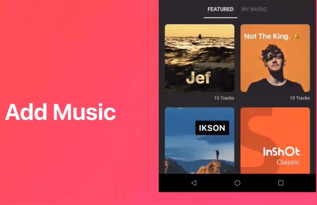 Add Music and Sound in InShot Pro MOD APK