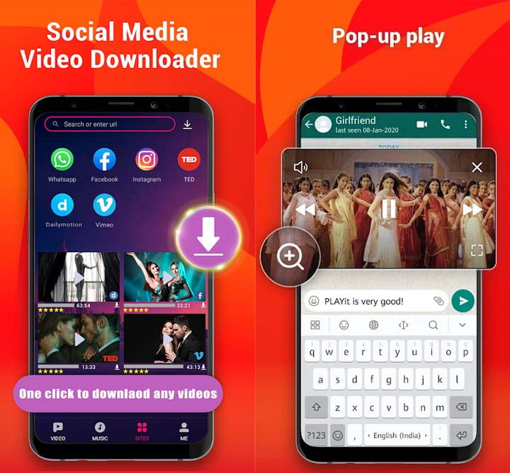 Download Social Media Video on PLAYit MOD APK
