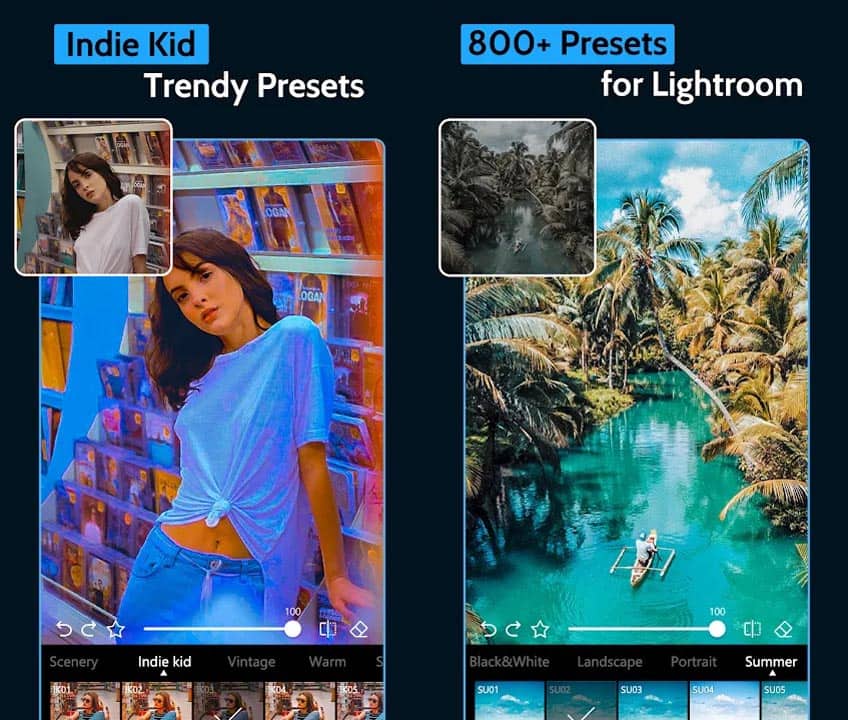 Presets and Overlay in Koloro MOD APK